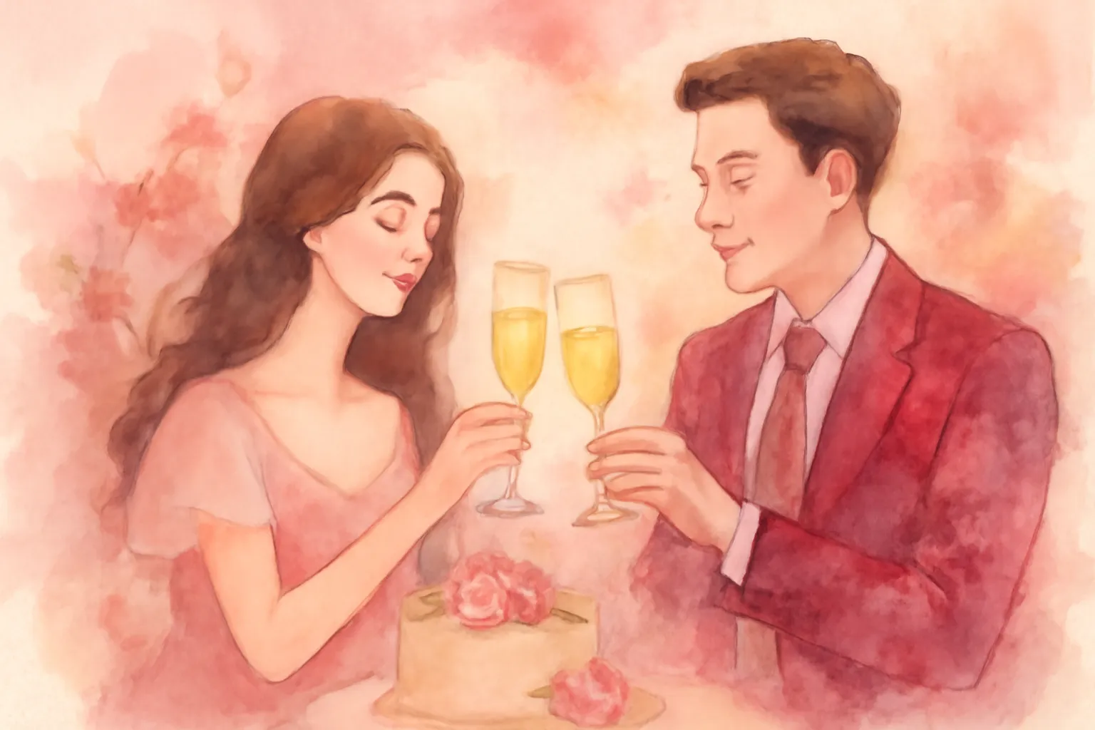 Couple souriant soufflant des bougies d'anniversaire ensemble