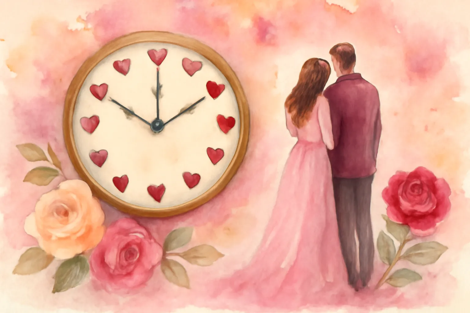 Couple marchant ensemble dans un parc au crépuscule