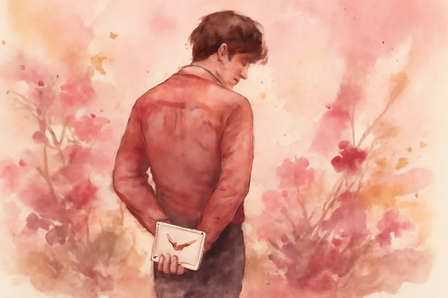 Personne tenant une lettre d'amour prête à avouer ses sentiments