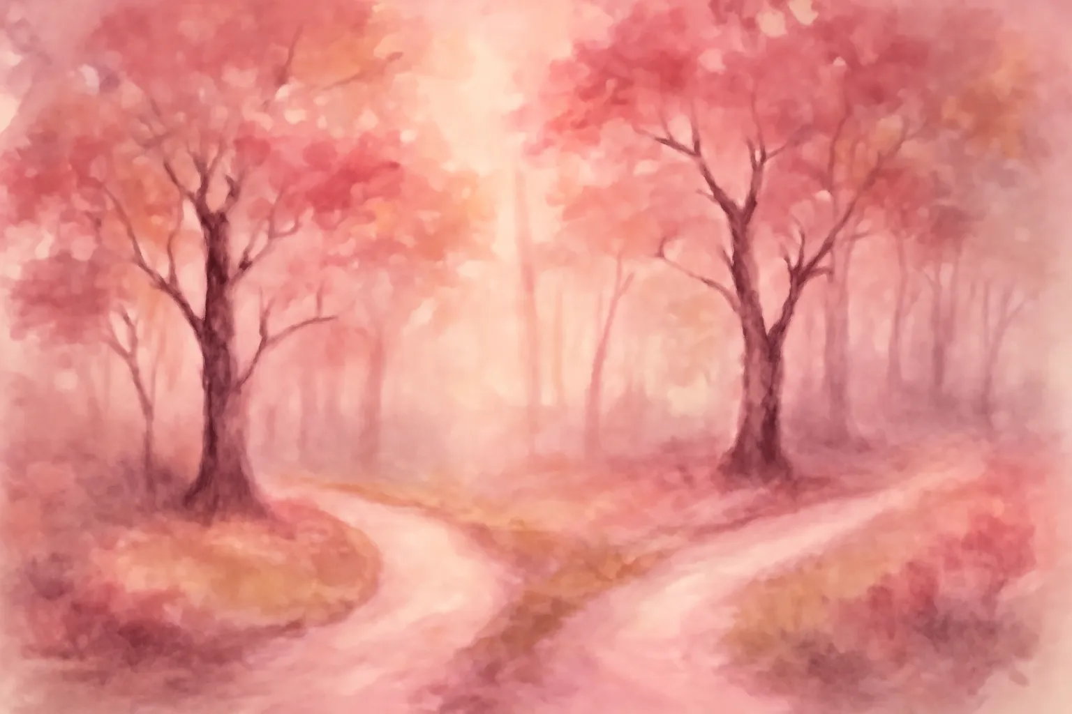 Chemin qui se sépare en deux symbolisant la fin d'une relation