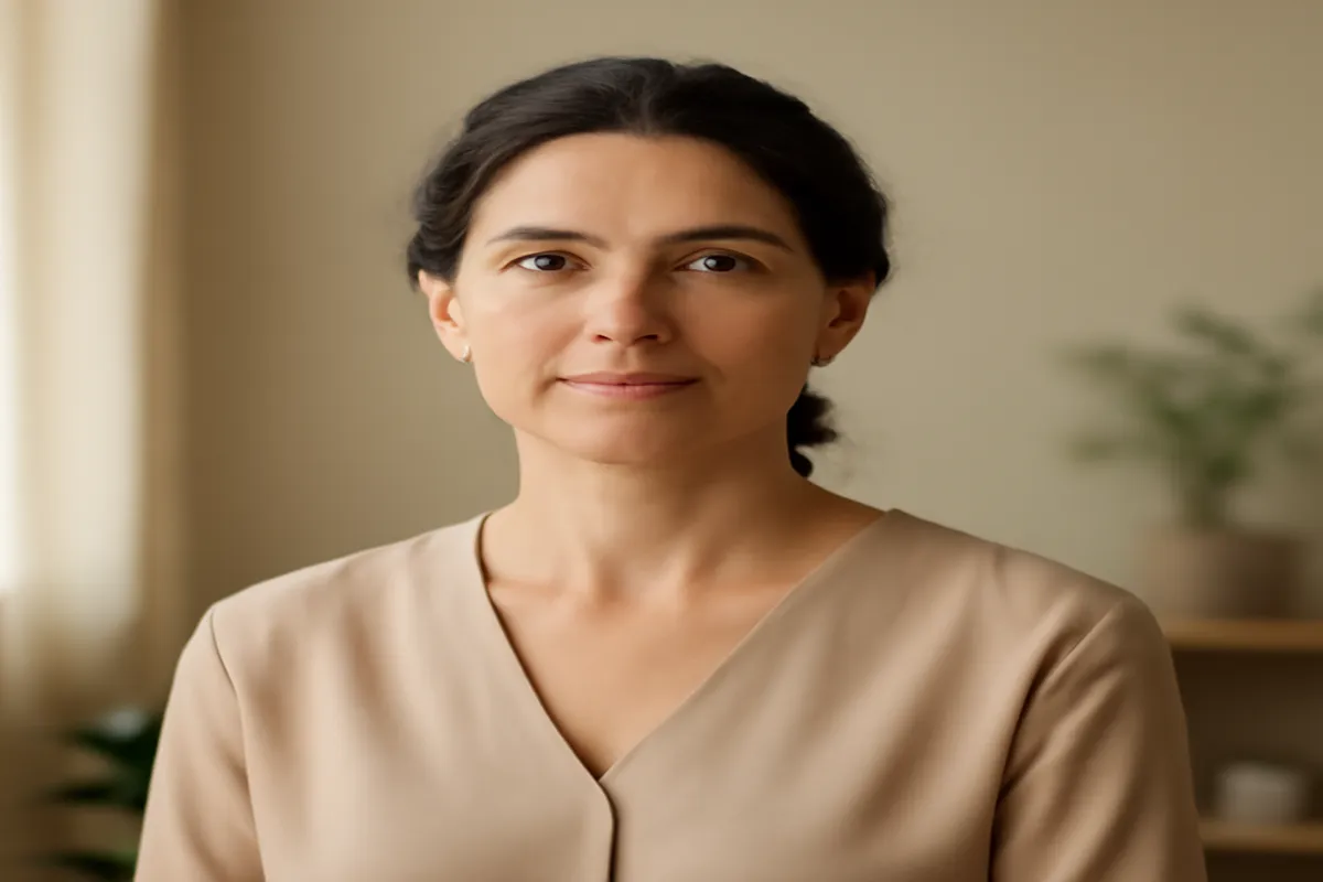 Portrait éditorial d'une médiatrice de couple dans son cabinet, Nantes