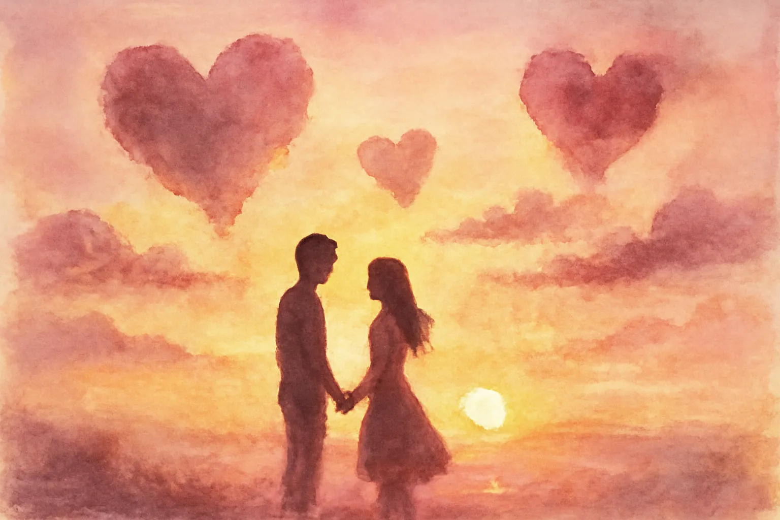 Couple enlacé se murmurant je t'aime au creux de l'oreille