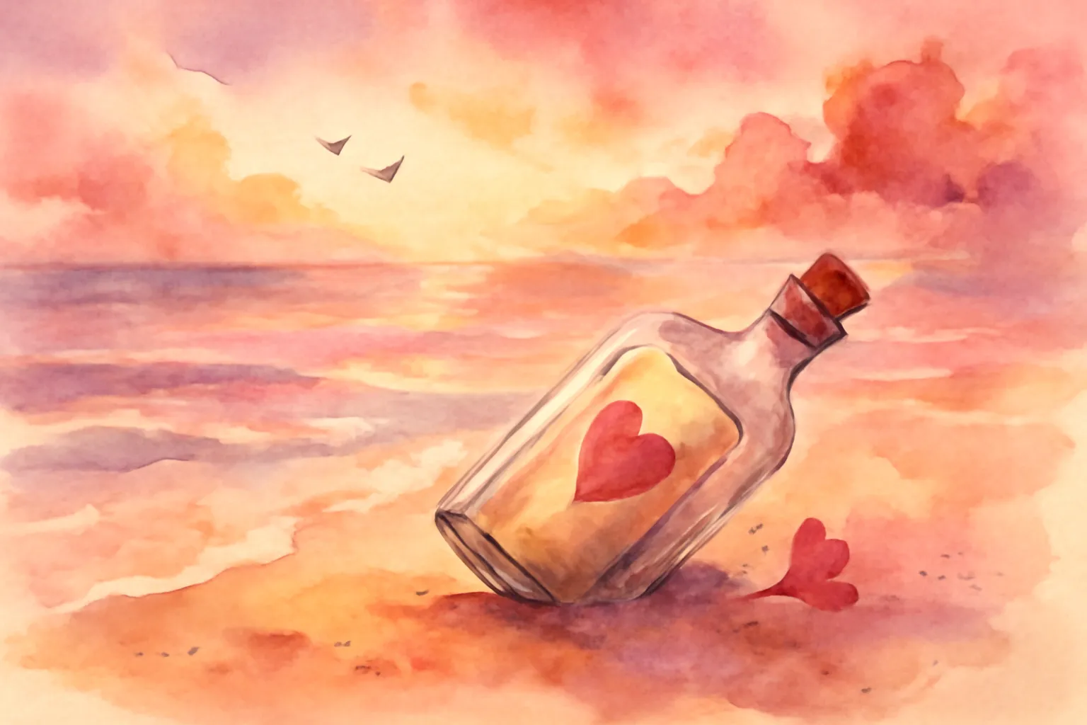 Message je t'aime créatif écrit à la main sur un post-it coloré