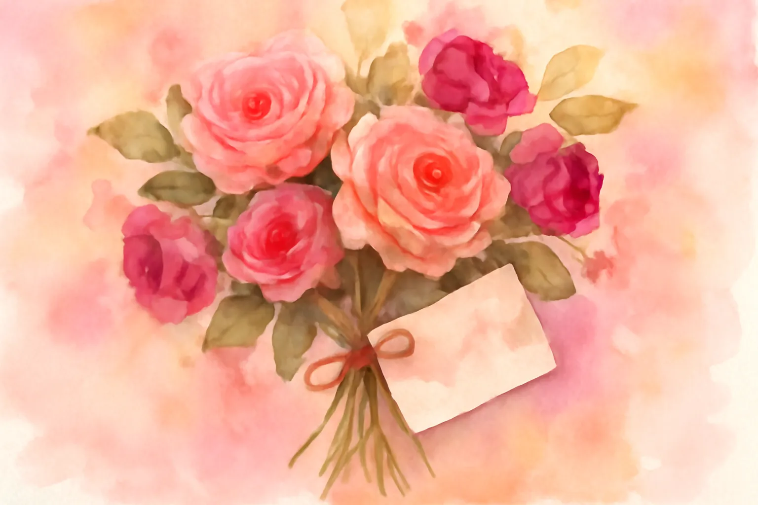 Bouquet de roses rouges accompagné d'un message je t'aime pour elle