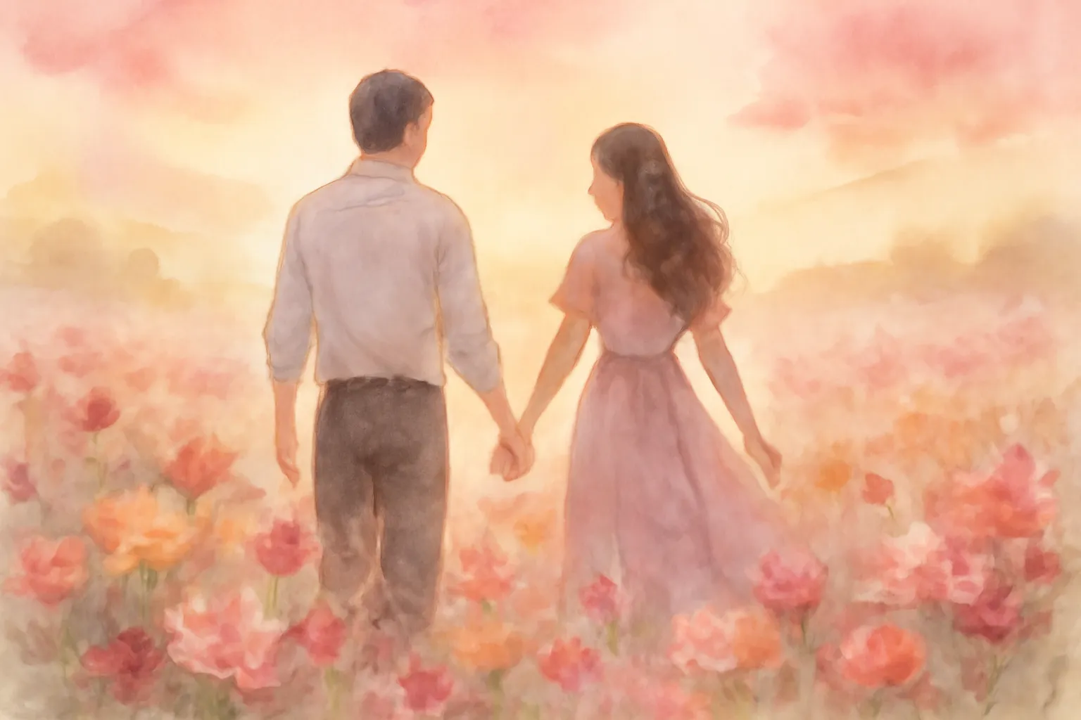 Couple souriant en lisant des messages mignons sur leur téléphone