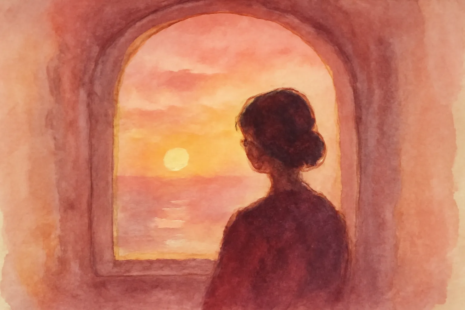 Personne regardant par la fenêtre en pensant à l'être aimé qui lui manque