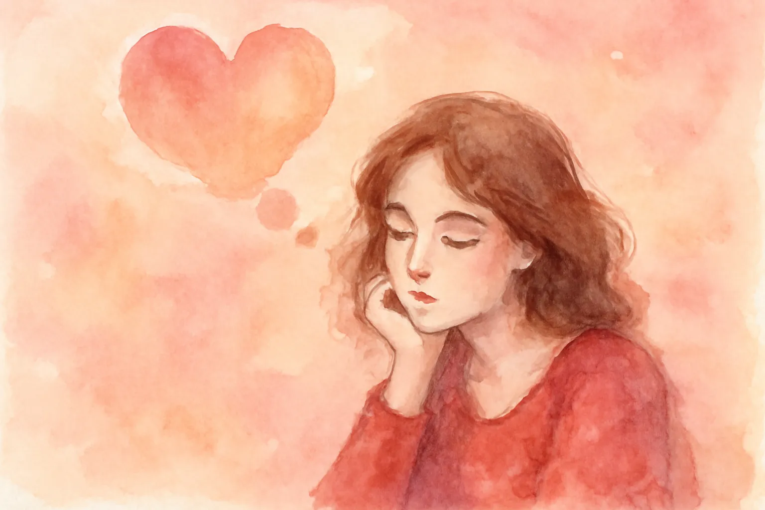 Personne contemplative regardant un coucher de soleil en pensant à l'amour