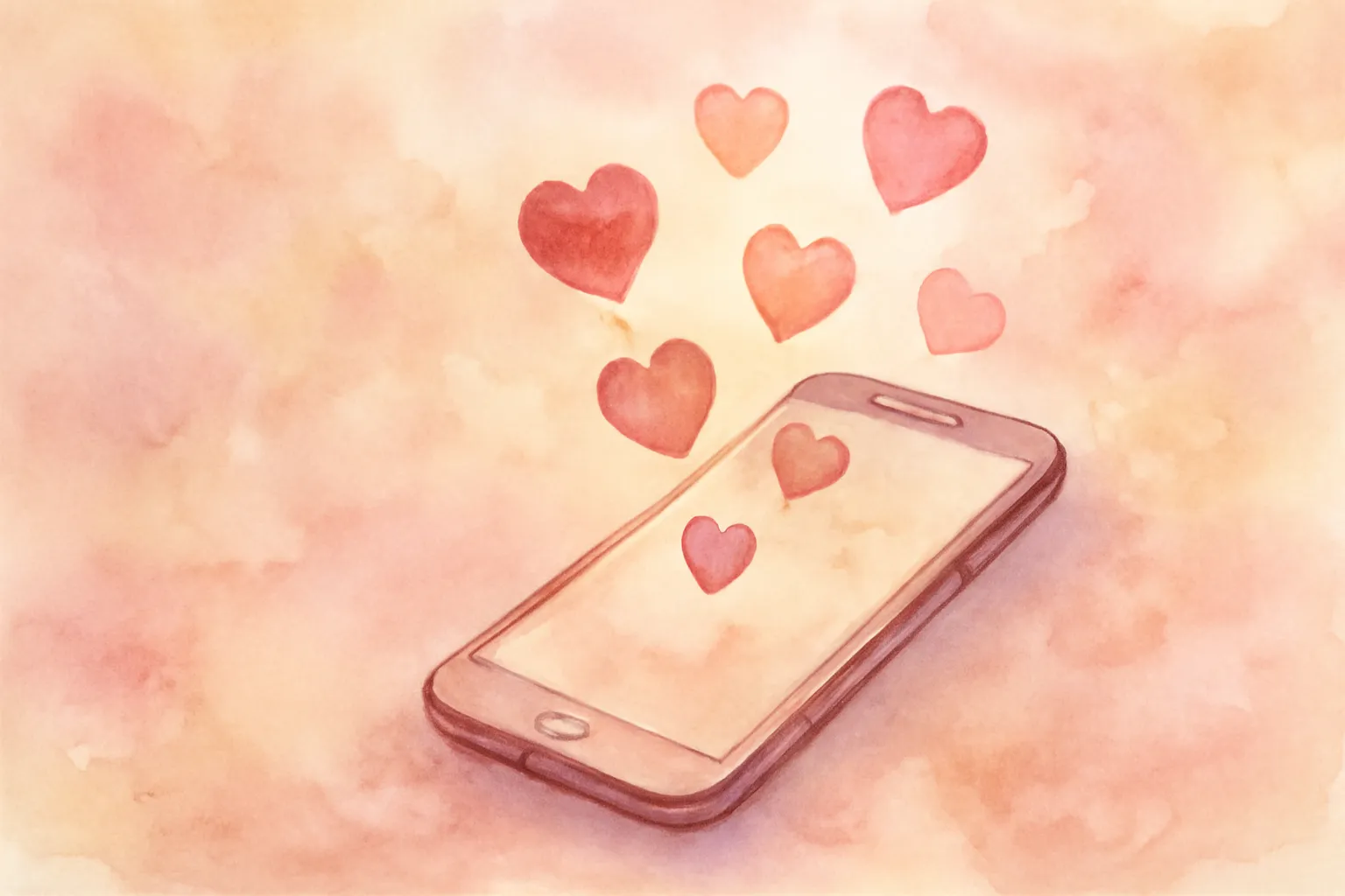 Personne souriante en lisant un SMS mignon sur son téléphone